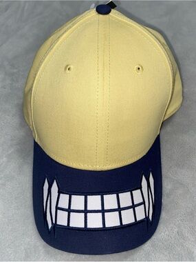 Bioworld Yellow Cap with Navy Accent and 'Himiko Toga' Embroidery